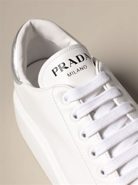 prada white and pink sneakers|prada white sneakers women's.